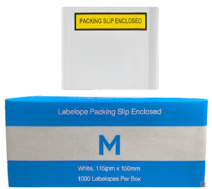 Adhesive Labelope Packing Slip Enclosed - White, 115mm x 150mm - Ctn 1000