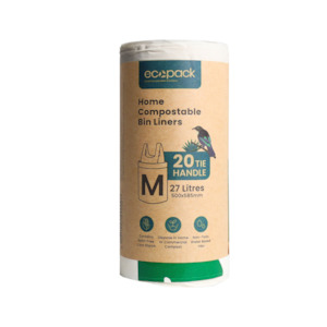 Ecopack 27L Medium Compostable Bin Liners