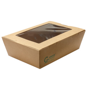 Green Choice Takeaway Box with Window - Large