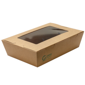 Green Choice Takeaway Box with Window - Medium