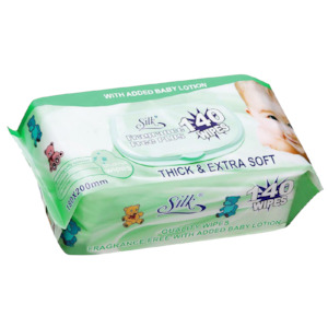 Silk Baby Wipes - 140's