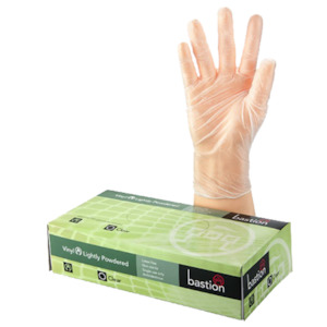 Bastion Vinyl P/F Clear Small Gloves