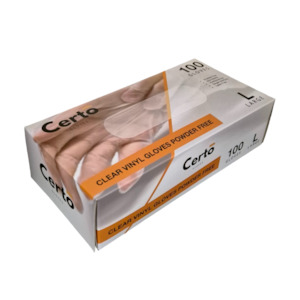 Certo Vinyl Clear P/F Gloves