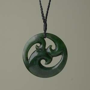 Koru Pendants: Large Triple Koru Greenstone Pendant