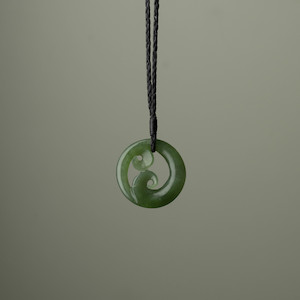 Double Koru Pounamu Pendant