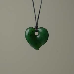 Medium Greenstone Heart Pendant