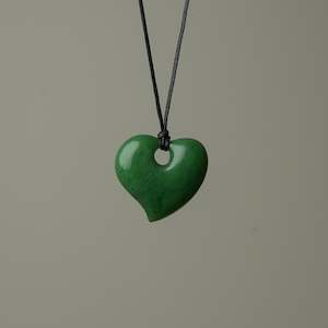 Small Greenstone Heart Pendant