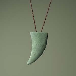 XL Pounamu Niho Tooth Pendant