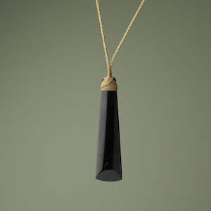 Black Friday 10 Off Pounamu: XL Greenstone Toki, Black Binding