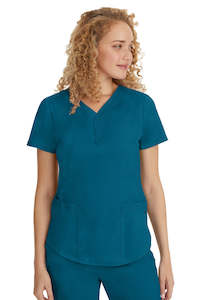 Cherokee Careismatic: Healing Hands Jane Top - Caribbean Blue