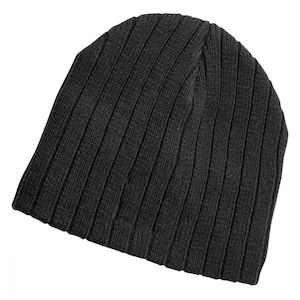 Cable Knit Beanie - Black