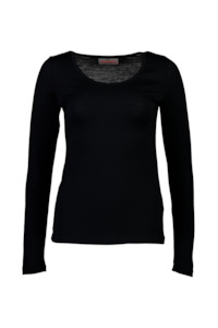 Merino Long Sleeve Scoop Neck Top