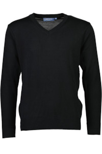 Knitwear: Unisex Merino Blend V Neck Jersey