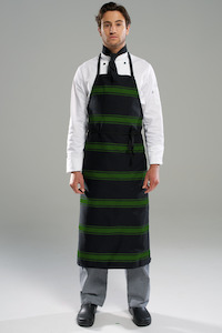 Sale: Bratting Stripe Butchers Apron - Black/Green