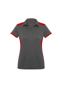 Ladies Rival Polo - Grey/Red