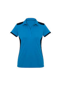 Ladies Rival Polo - Cyan/Navy