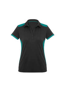 Products: Ladies Rival Polo - Black/Teal