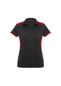 Ladies Rival Polo - Black/Red