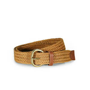 Women's Vesta Cotton Woven Belt 35mm - Tan