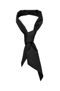 Scarves And Ties Arrow Uniforms: Chefs Scarf - STD - Black