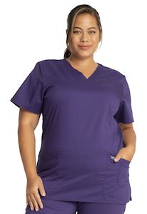 Cherokee Women's WW Revolution V-Neck Top - Grape