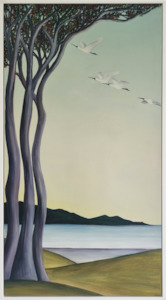 Art gallery: Royal Spoonbill over Kapiti No III