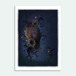 Solo Ruru Limited Edition Art Print By Emily Walker