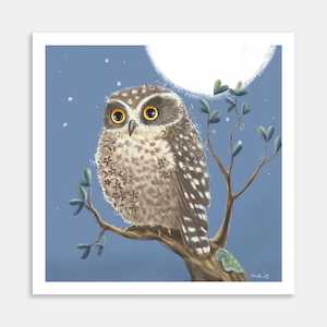 MoonlitOwl Art Print By Deborah Hinde