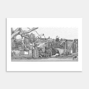 Mythigate the Mine Art Print By William Lampen-Smith