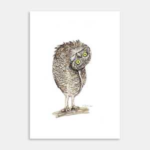 Owl The World Looks So Different These Days Art Print By Anna Deacon