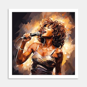 Whitney Houston Art Print By Candace Pettus