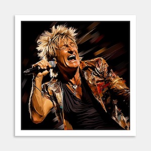 Rod Stewart Art Print By Candace Pettus