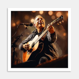 Paul Simon Art Print By Candace Pettus