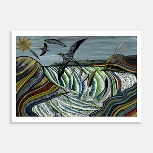 Creative art: South Piha Art Print By Wayne Holmes