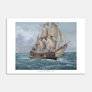 His Majestys Bark Endeavour 1769 Art Print By Roly Hermans