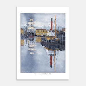 Steam Tug Natone In Wellington 1900s Art Print By Roly Hermans