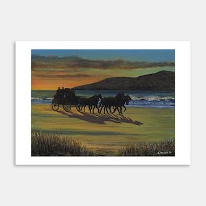 Cobb & Co Stagecoach Art Print By Roly Hermans