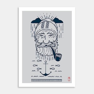 Old Salt Art Print By David Bayer