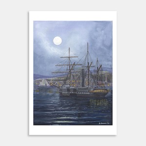 Beckoning Lights Of A Safe Harbour Art Print By Roly Hermans