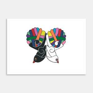 Piwakawaka Butterfly Art Print By Sam RB