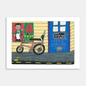 Orange Chopper Art Print By Sam RB