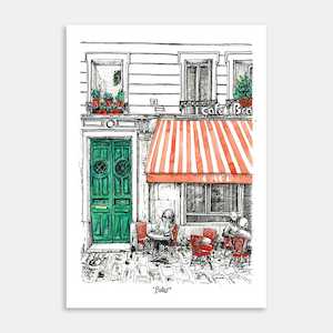 Le Bistrot Art Print By Emilie Geant