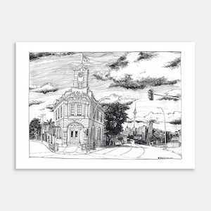 Ponsonby Hotel Rain Cascade Art Print By Robb Gerritsen