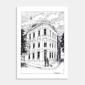 M. Dervann Building Art Print By Robb Gerritsen