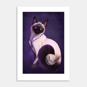 Sassy Cat Art Print By Roxanne Milson