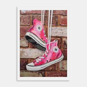 Converse Pink Art Print by Anthea Weir