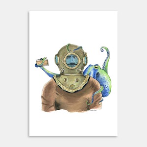 The Social Octopus Art Print By Matt Coates