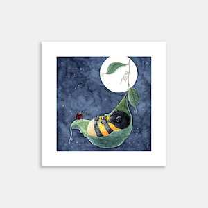 Snoozy Bumblebee Art Print By Deborah Hinde