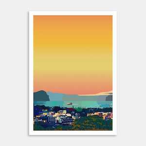 Auckland Harbour No.1 Art Print By Sarah Molloy