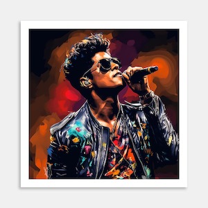 Bruno Mars Art Print By Candace Pettus